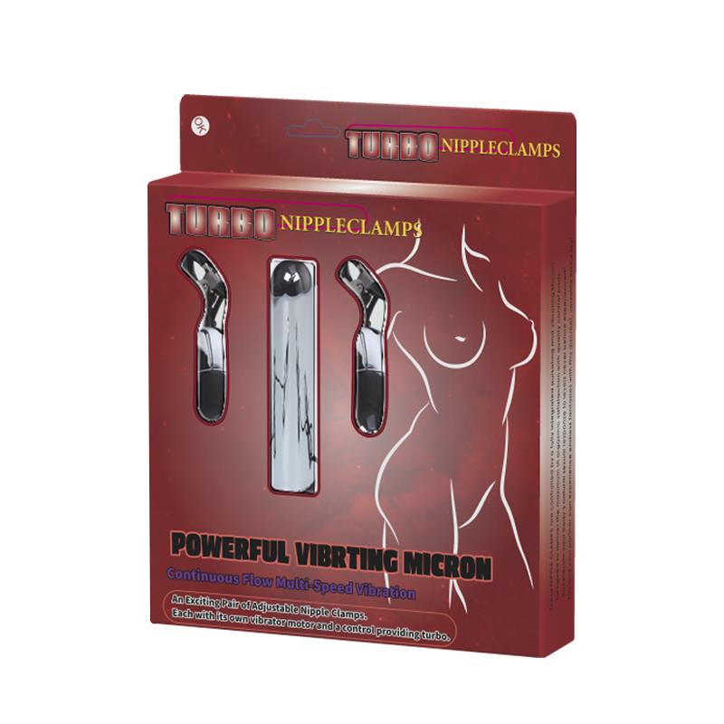 Baile Vibrating Bullet and Nipple Clamps with Vibration Set Turbo