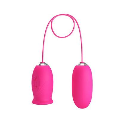 Daisy Vibrating Egg with Licking Tongue Pink