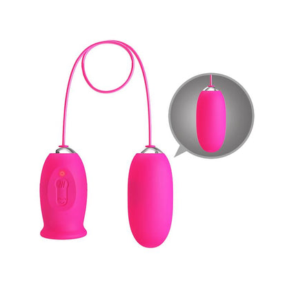 Daisy Vibrating Egg with Licking Tongue Pink