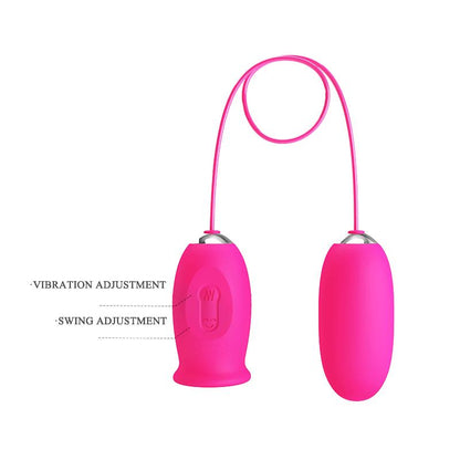 Daisy Vibrating Egg with Licking Tongue Pink