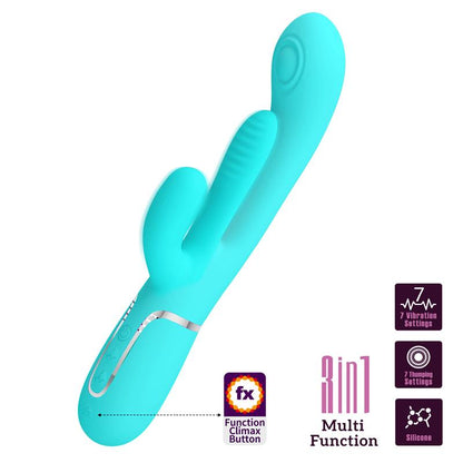 Shania Tripple Rabbit Vibrator Turquoise