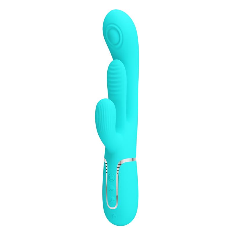 Shania Tripple Rabbit Vibrator Turquoise