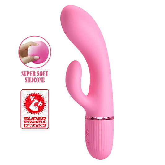 Marski Vibrator with Rabbit G Spot Pink