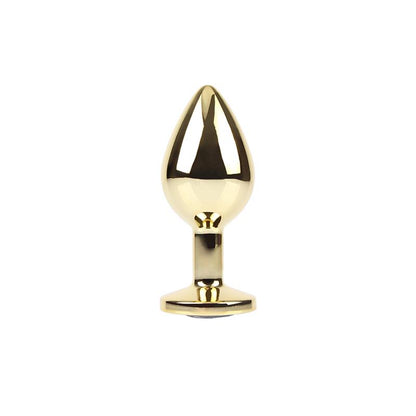 Metal Anal Plug with Jewel Size M