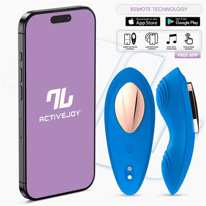 Panty Vibrator with App Silicone Blue