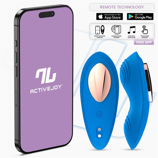 Panty Vibrator with App Silicone Blue
