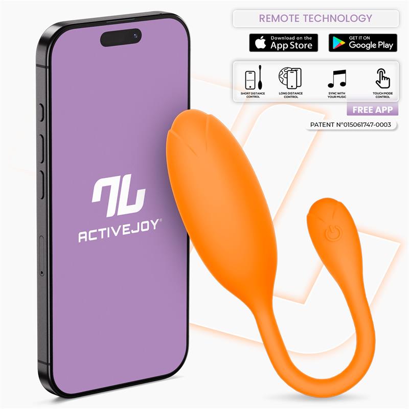 Logan Vibrating Egg with App Unibody Silicone Orange