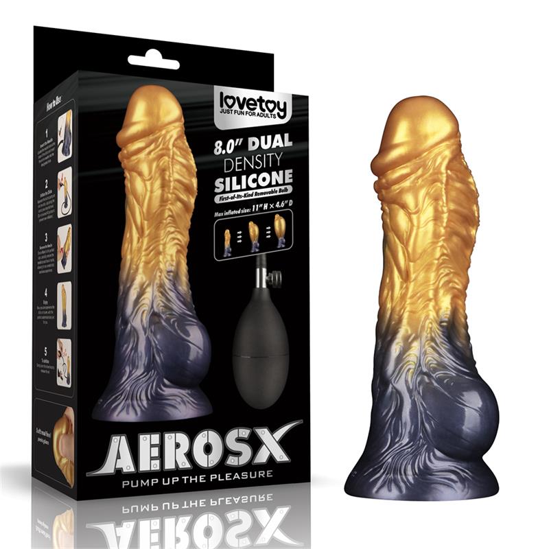 Dual Density Silicone Inflatable Dildo 8