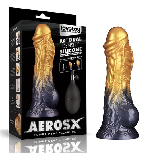 Dual Density Silicone Inflatable Dildo 8