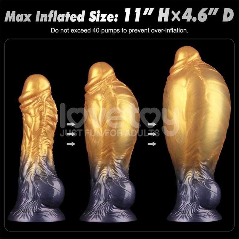 Dual Density Silicone Inflatable Dildo 8