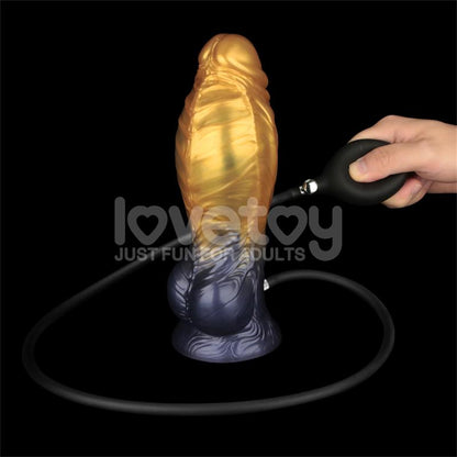 Dual Density Silicone Inflatable Dildo 8