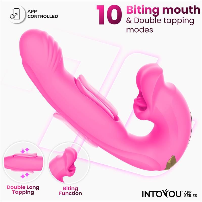 Bimby Biting and Double Tongue Tapping Vibrator with App