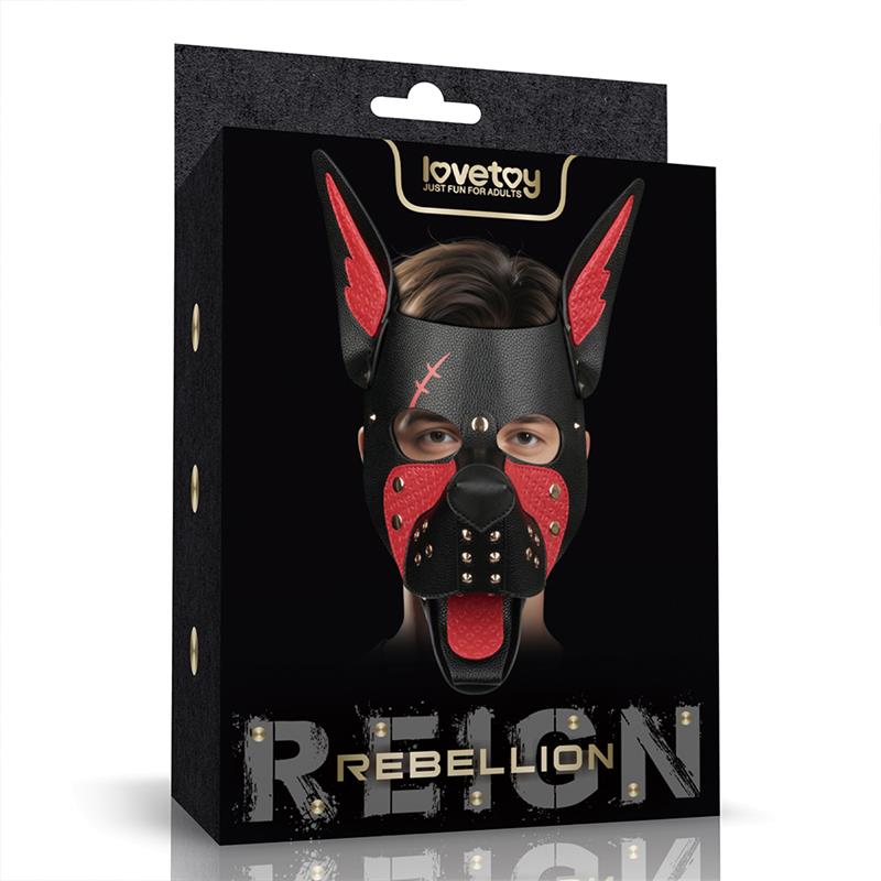 Rebellion Reign Scarred Alpha Pup Mask Red