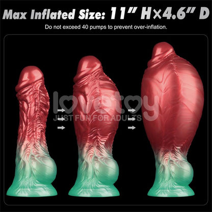 Dual Density Silicone Inflatable Dildo 8