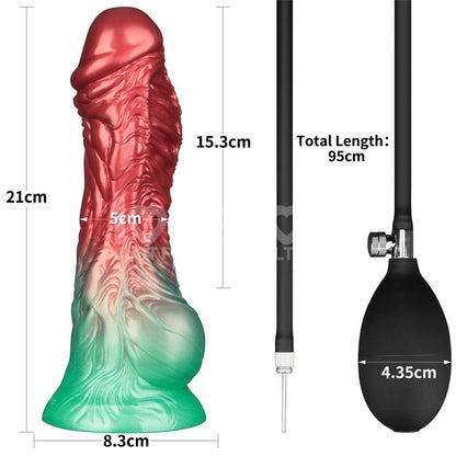 Dual Density Silicone Inflatable Dildo 8