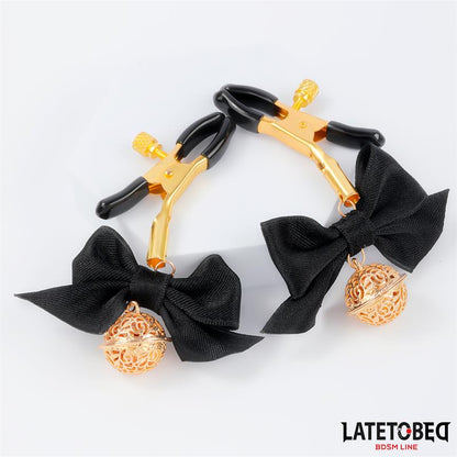 Nipple clamps with Bow Black