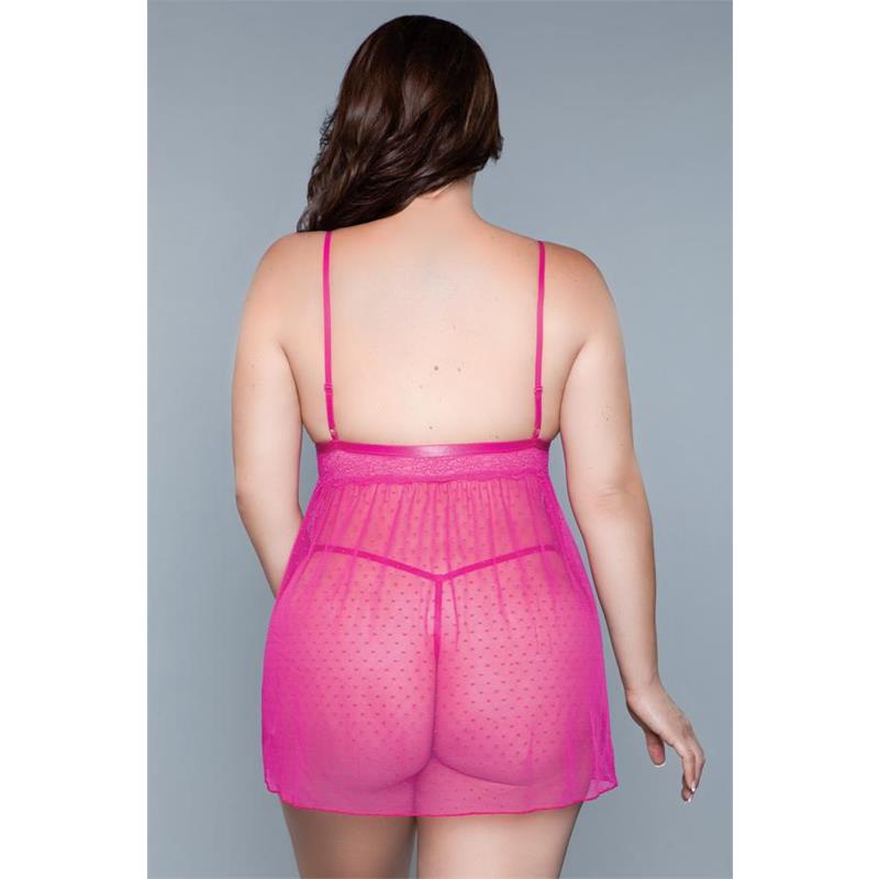 Hailey Babydoll Fuchsia Size S