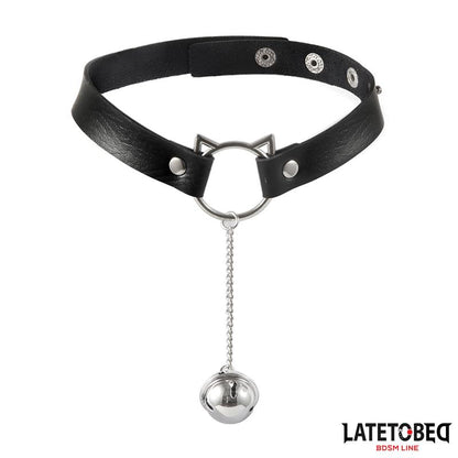choker with cat ear hoop and bell