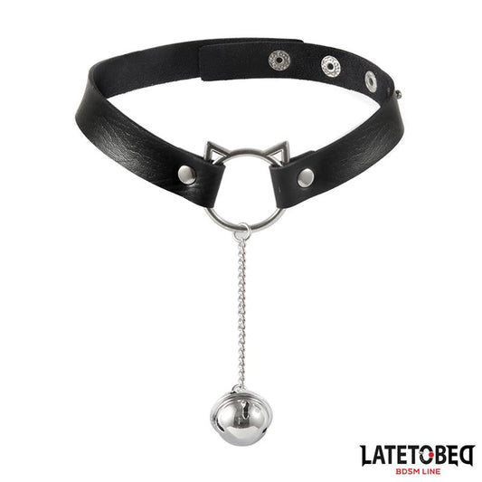 choker with cat ear hoop and bell