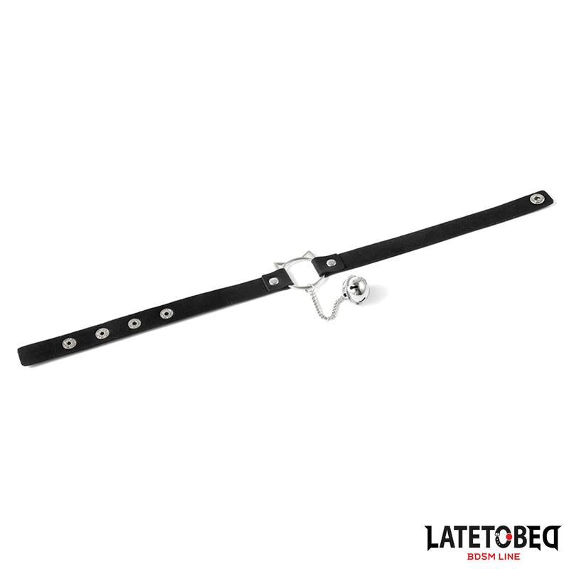 choker with cat ear hoop and bell