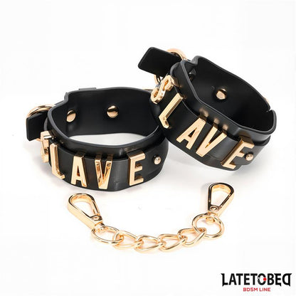 SLAVE Ankle cuff with Golden Chain