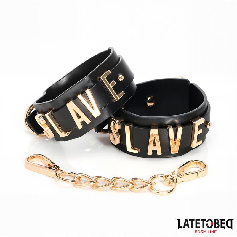 SLAVE Ankle cuff with Golden Chain