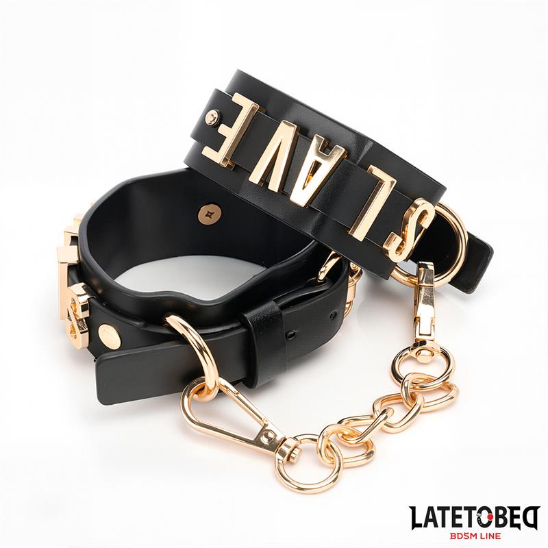 SLAVE Ankle cuff with Golden Chain