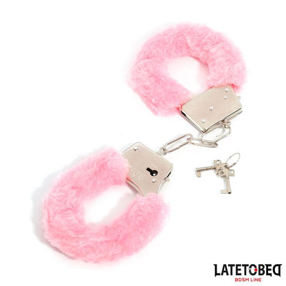 Furry Metal Cuff Pink