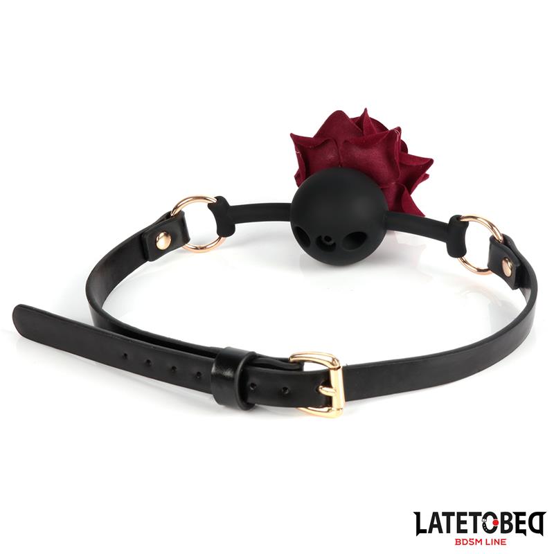 Gold Metal rose gag Ball