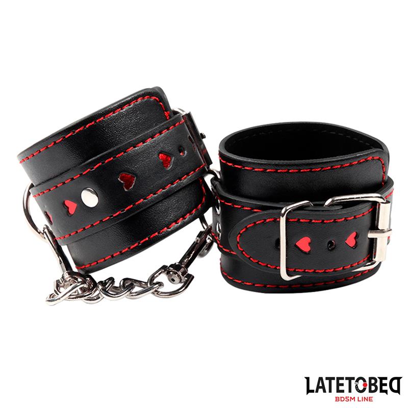 Cuff with Chain and Hearts