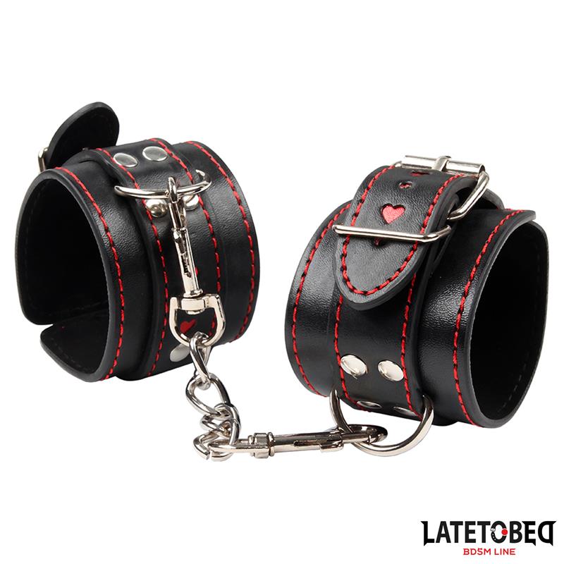 Cuff with Chain and Hearts