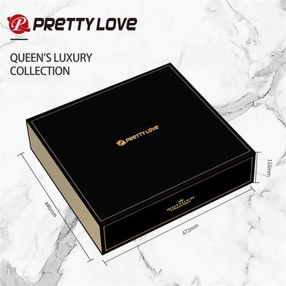 Luxury Set Queens with 12 Toys Black and 18k Gold