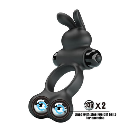 Yusuf Vibrating Penis Ring with Steel Beads 2x33gr