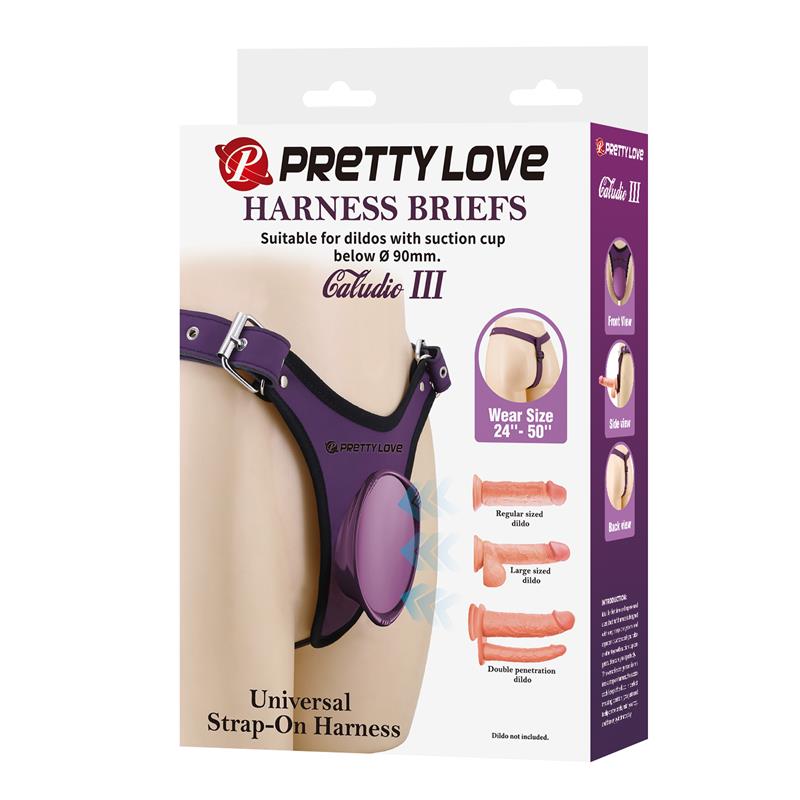 Caludio III Universal StrapOn Harness Purple