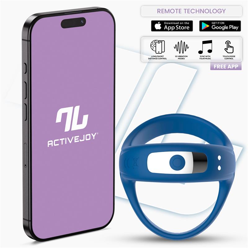 Rank Vibrating Ring with App Blue