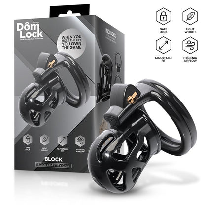 Block Chastity Cage with Internal Lock