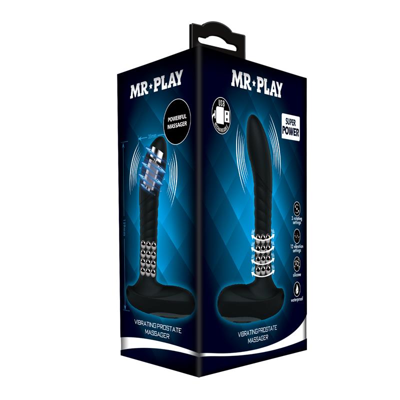 Prostate Massager with Vibration and Rotating Balls