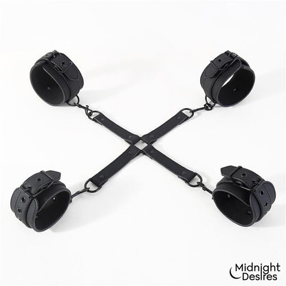 Hogtie Cross Bar Hand and Ankle Cuffs