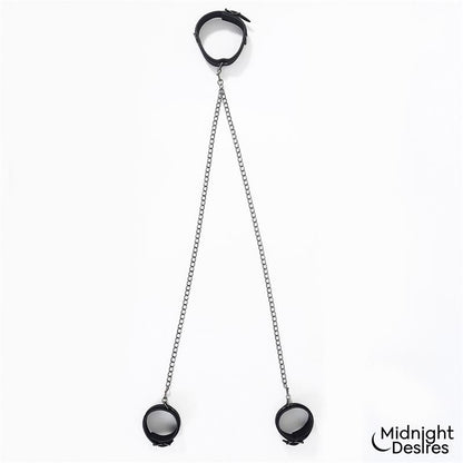 Collar and Ankle Cuffs with Chain