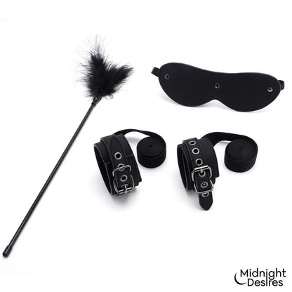 Bondage Set with Blindfold Feather Tickle and Cuffs