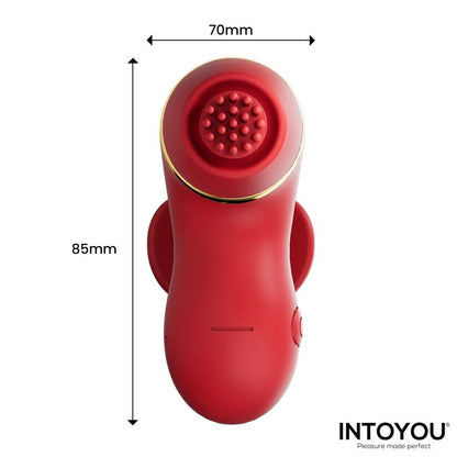 Beeny Stimulator with 4 Caps Suction Tapping Tickling and Licking