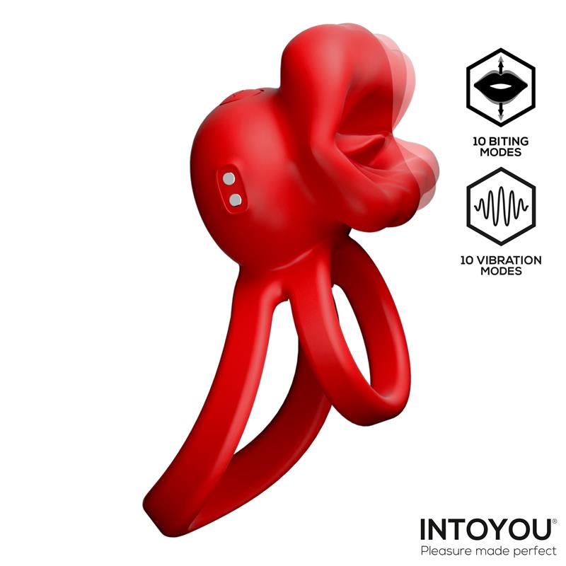 Bittey Cock Ring with Vibration and Biting