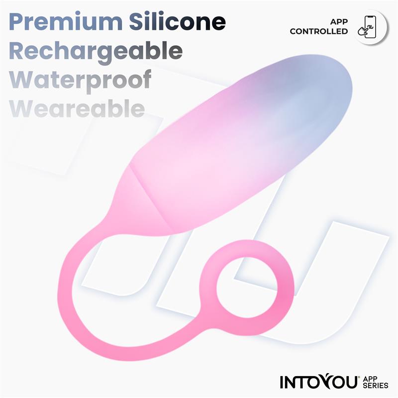 Vibrating Egg Double Layer Silicone with APP Blue Pink