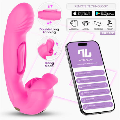 Bimby Biting and Double Tongue Tapping Vibrator with App