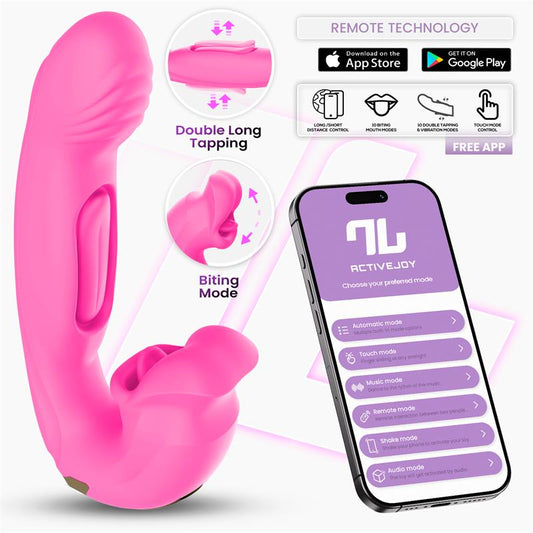 Bimby Biting and Double Tongue Tapping Vibrator with App