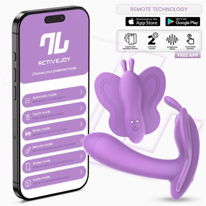 Wingy Butterfly Vibrator with App Lavender