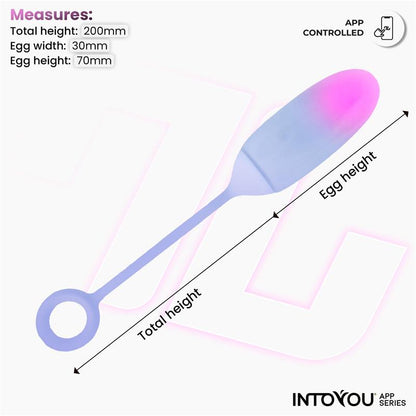 Vibrating Egg Double Layer Silicone with APP Pink Blue