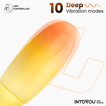 Vibrating Egg Double Layer Silicone with APP Yellow Orange