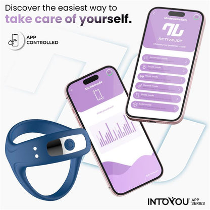 Rank Vibrating Ring with App Blue