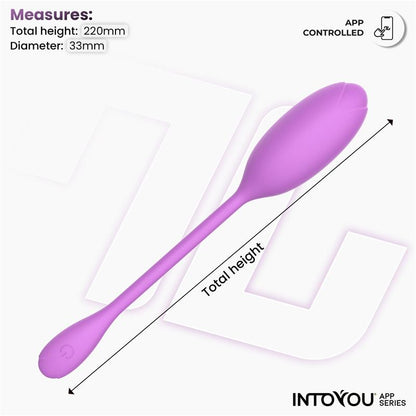Logan Vibrating Egg with App Unibody Silicone Purple